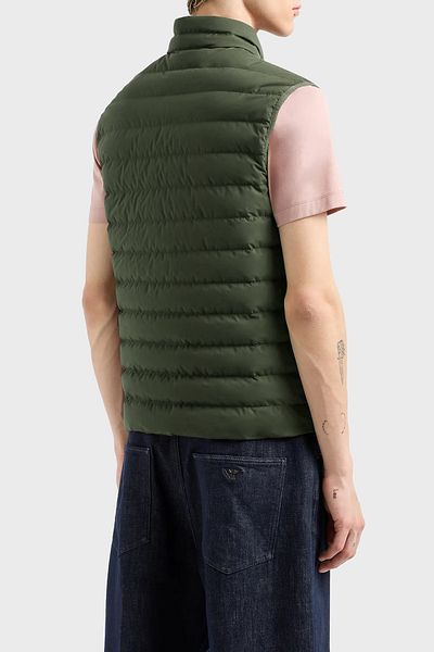Emporio Armani Men's Puffer Vest - I Logo, Stand Collar, Regular Fit Vest 8N1Bq1 1Nlrz 05A6