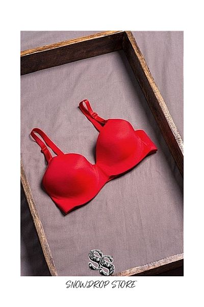 Belvü Laser Cut Seamless Red Micro Bra: Comfortable and Invisible Elegance - Unassisted