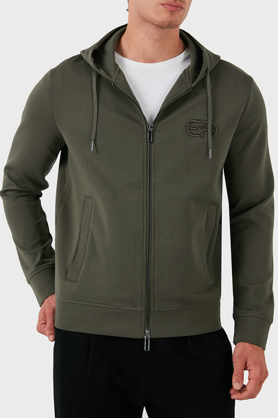 Emporio Armani Men's Hooded Cotton Sweat - Regular Fit Sweat 8N1Ml6 1Jhsz 06K0