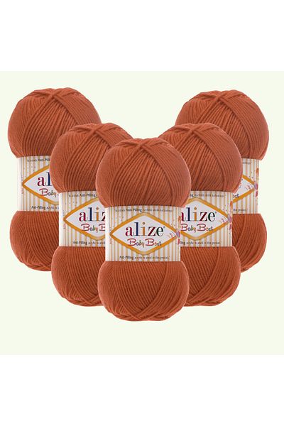 Alize Baby Best 5 Pieces Baby Rope - 10% Bamboo Antipiling 408 Carrot