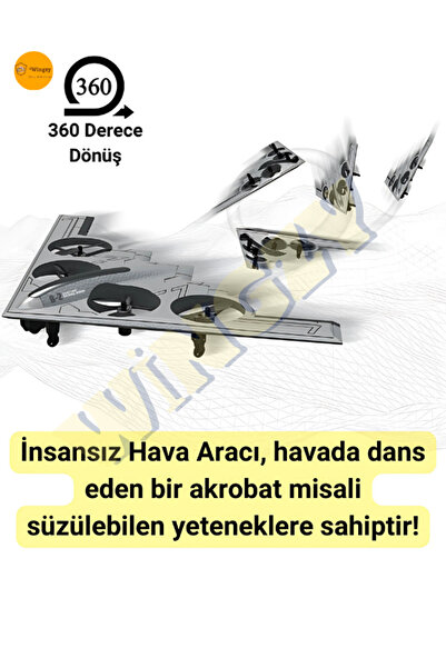 Wingzy Kameralı, Şarjlı, 2.4 GHz, Quadcopter Drone, Akrobatik Hareketlerle İHA Uçuş Keyfi