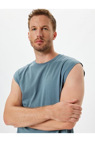 Koton New Season Basic Tank Top Sleeveless Crew Neck Cotton