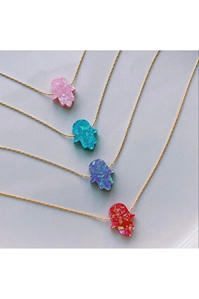 Store FATMA ANA ELİ OPAL TAŞLI 925 AYAR GÜMÜŞ KOLYE