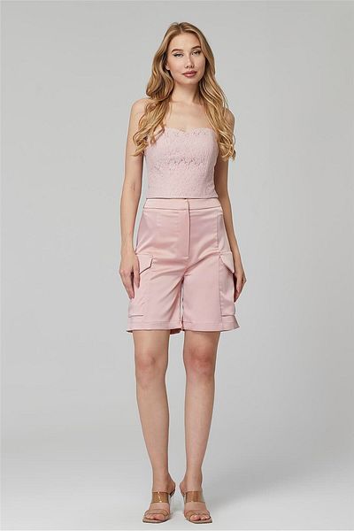 HomeStore Satin-Cargo-Shorts mit Taschen