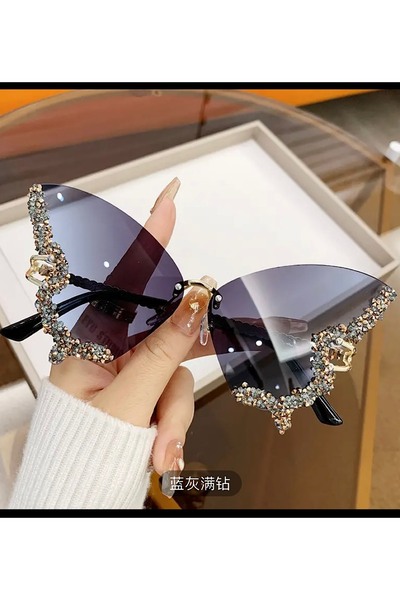 Giraffe Halloween Party Rave Punk Gözlüğü Karışık Kelebek