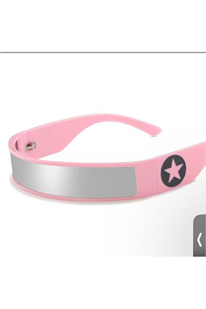 Giraffe Halloween Party Rave Punk Gözlüğü Pembe Uzaylı