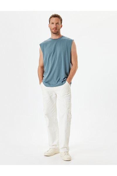Koton New Season Basic Tank Top Sleeveless Crew Neck Cotton