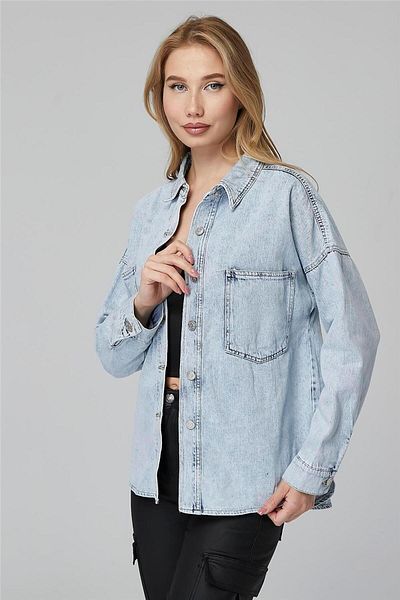 HomeStore Jeans-Hemd mit Metallknöpfen