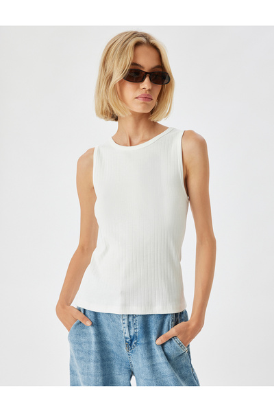 Koton Round Neck Ribbed Sleeveless T-Shirt