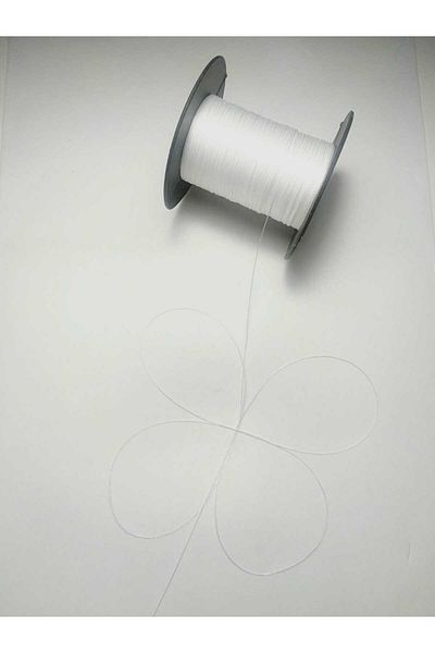 Eskişehir hobi sanat 0,2 mm 100 μέτρα κορδόνι χάντρες ροζάριο Χιονάτη χρώμα (πιο λεπτό κορδόνι χάντρες ροζάριο)