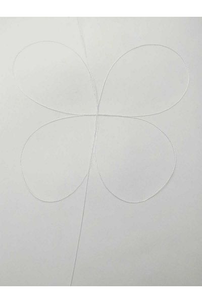 Eskişehir hobi sanat 0,2 mm 100 μέτρα κορδόνι χάντρες ροζάριο Χιονάτη χρώμα (πιο λεπτό κορδόνι χάντρες ροζάριο)