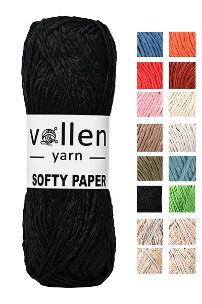 vollen yarn Μαλακό χαρτί Raffia, Hobby Crochet IP, Hand Knitting IP, Τσάντα, Supla και καπέλο