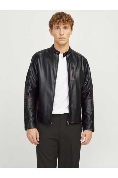 Jack & Jones Lederjacke Lederjacke