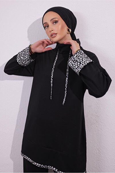 TRENDTESETTÜR Μαύρο γυναικείο κοστούμι - με παντελόνι δύο κλωστών, T 3054