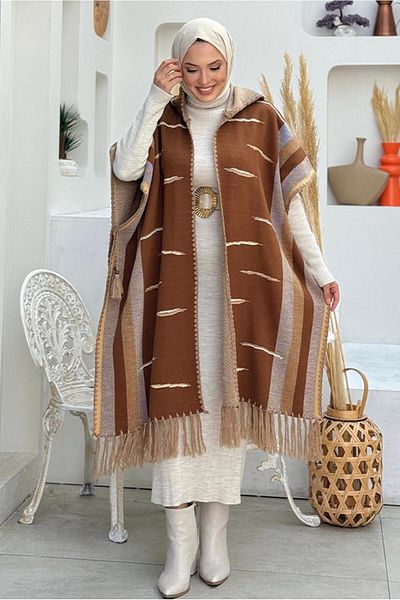 TRENDTESETTÜR Pantaloni de damă din tricotaje cu glugă bronzat - T 6061