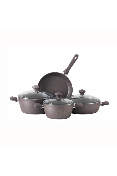 Pierre Cardin 7 Piece Graniks Granite Cookware Set Redbud