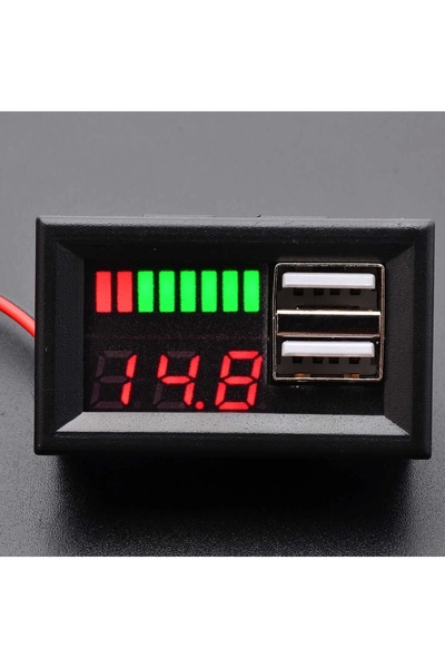 CNL Dijital Akü Ölçer- Çift Usb 12v-5v Dönüştürücü