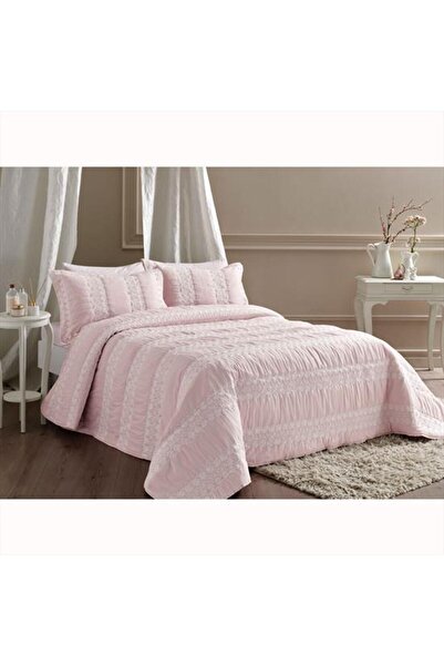 Taç Yatak Örtüsü Seti Comfort Sarah Mint Çift Kişilik