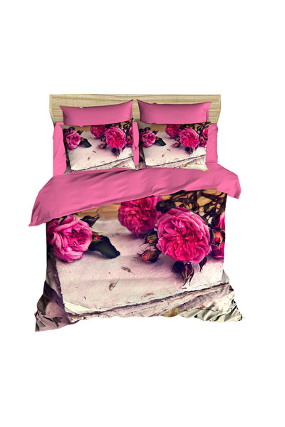 Fabeteks Dried Roses 3D Digital Double Bedding Set