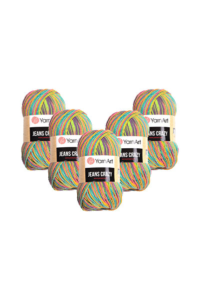 Yarnart JEANS CRAZY PACHET DE 5 - 5X50 GR.