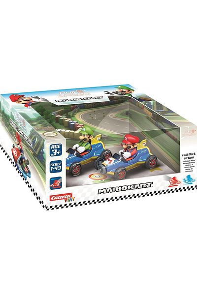 Carrera مجموعة Pull N Speed Mario Kart من قطعتين - Mach 8 13018