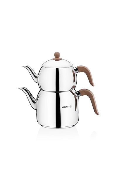 KORKMAZ A196 Retro 2.5 Lt Wooden Teapot Set
