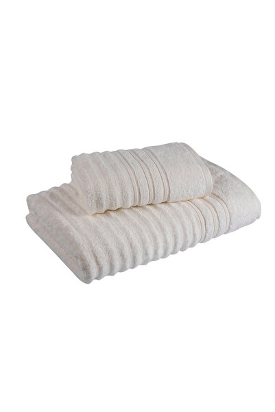 Fialka Довгий скручений хвилястий рушник білий 80x150