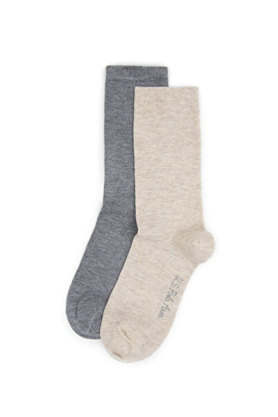 U.S. Polo Assn. Women's Gray Melange Socks 50274183-Vr086