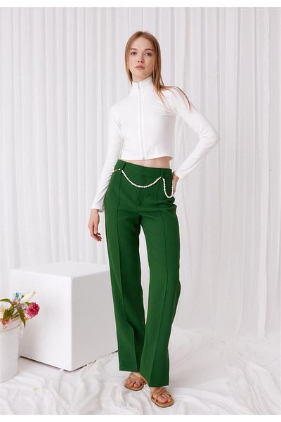 TUBİA Women's Ecru Color Crop Cardigan