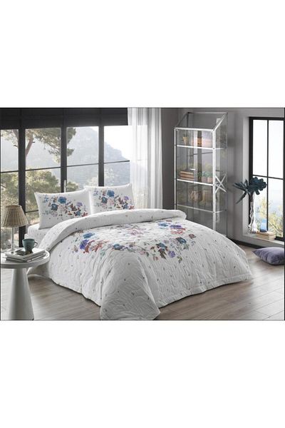 Taç Set cuvertură de pilota matlasată Sander Blue Single