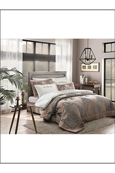 Taç Çeyiz Seti Evimdeki Işıltı Estela Cappuccino Çift Kişilik 12 Parça