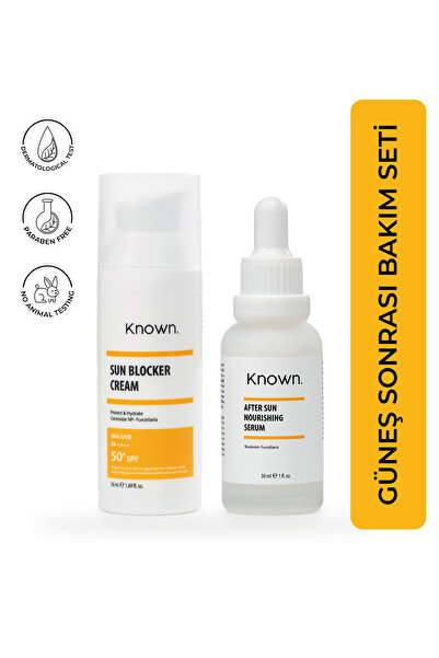 KNOWN. Güneş Kremi Ve Güneş Sonrası Besleyici Ve Yatıştırıcı Serum Seti