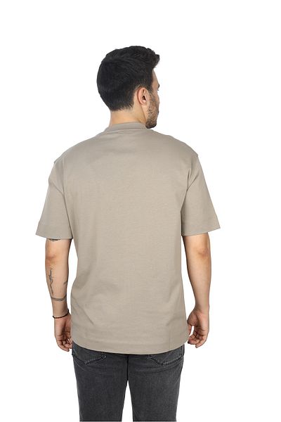 Emporio Armani تي شيرت رجالي بيج - رقبة دائرية، كم قصير، كاجوال - 6D1TQ9 1JWZZ-01P6
