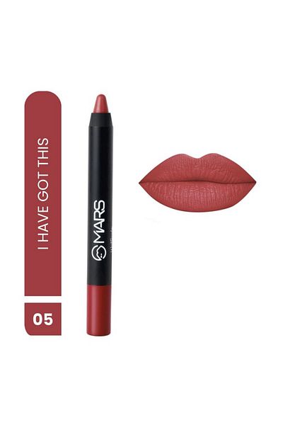 Mars Long Lasting Crayon Lipstick with 12 hours stay | Matte Finish (3.5 grms) 05-Crimson Red