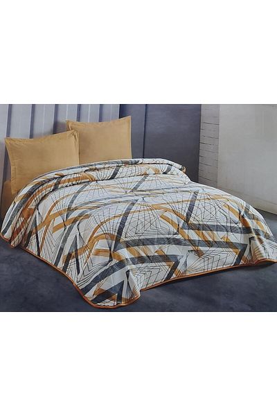 Kristal Κουβέρτα Prism Brown Διπλή