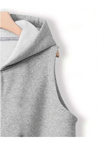 MOONBULL Unisex Oversize Hooded Zippered Vest - Kangaroo Pocket, Sleeveless