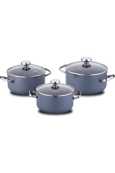 KORKMAZ A2863 Karaca Stona Jr. 6 Piece Cookware Set