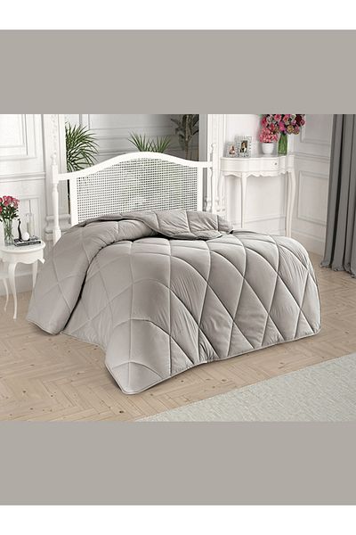 Taç Polar Printed Quilt Light Gray 195x215 Double