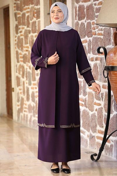 Amine Hüma Βραδινό φόρεμα Buse Hijab Plum