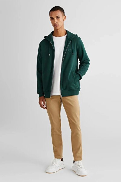 Gant Men's Green Regular Fit Hooded Jacket