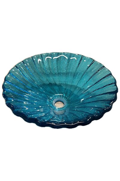 Brezza Renkli Şekilli Yuvarlak Cam Lavabo - B-28