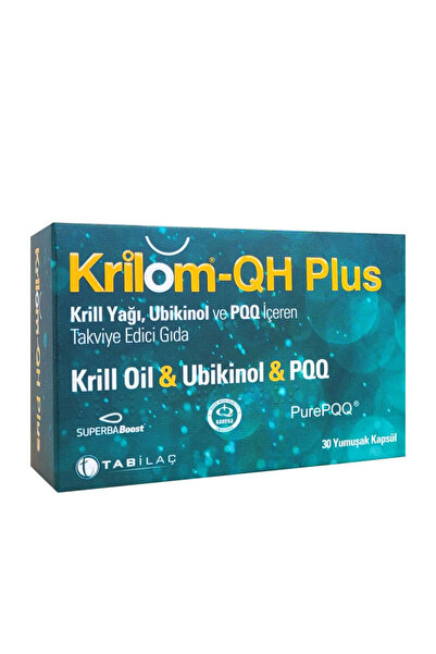 Krilom Tab İlaç Krilom-QH Plus Krill Yağı İçeren Takviye Edici Gıda 30 Kapsül