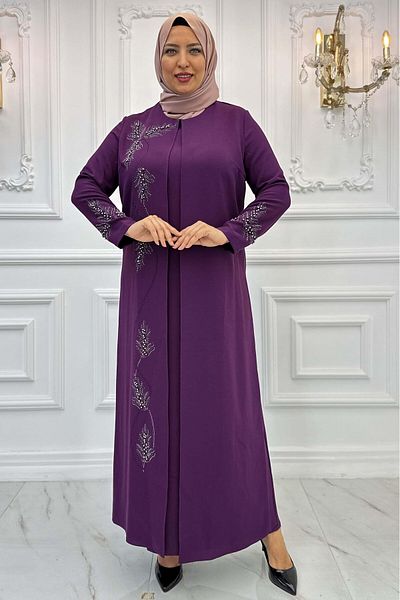Amine Hüma Βραδινό φόρεμα Hijab Plum Crocus