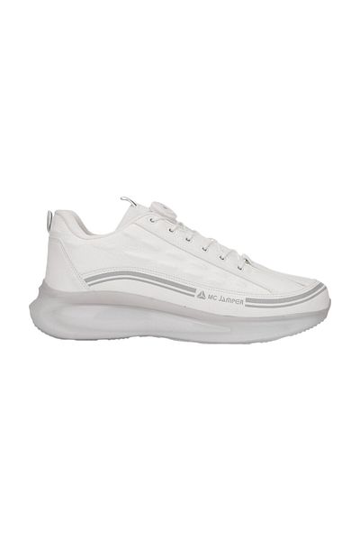 İmerShoes Casual ανδρικό λευκό αθλητικό παπούτσι με κορδόνια με χοντρή σόλα με οβάλ δάχτυλα Suede λεπτομερή αθλητικά παπούτσια 2250
