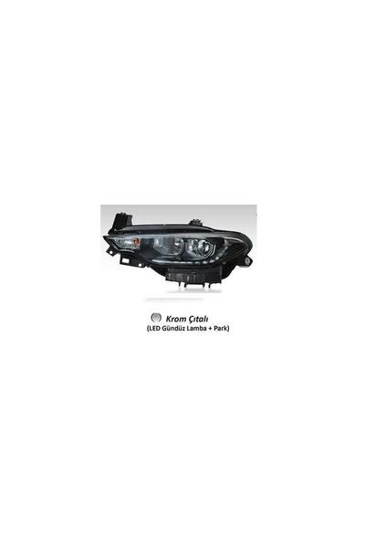 AYFAR FAR MOTORLU SOL FİAT EGEA 2016-2020 KROM ÇITALI LED DRL+PARK 52145166 1...