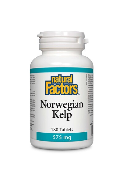 Natural Factors Norwegian Kelp, 575 mg, 180 Tablets