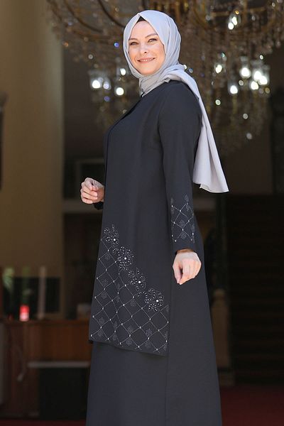 Amine Hüma Rabia Evening Dress Black