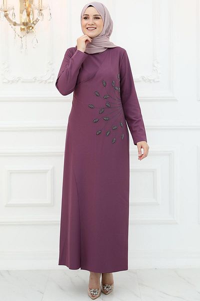 Amine Hüma Βραδινό φόρεμα Mislina Βιολετί