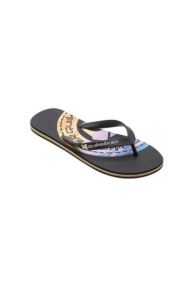 Quiksilver Men's Slippers - Molokai Art Ii Black/Orange Daily Wear
