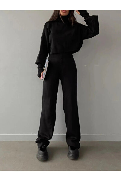 NZL TEKSTİL Set de pantaloni crop din 2 piese Dgn's cu închidere cu degete